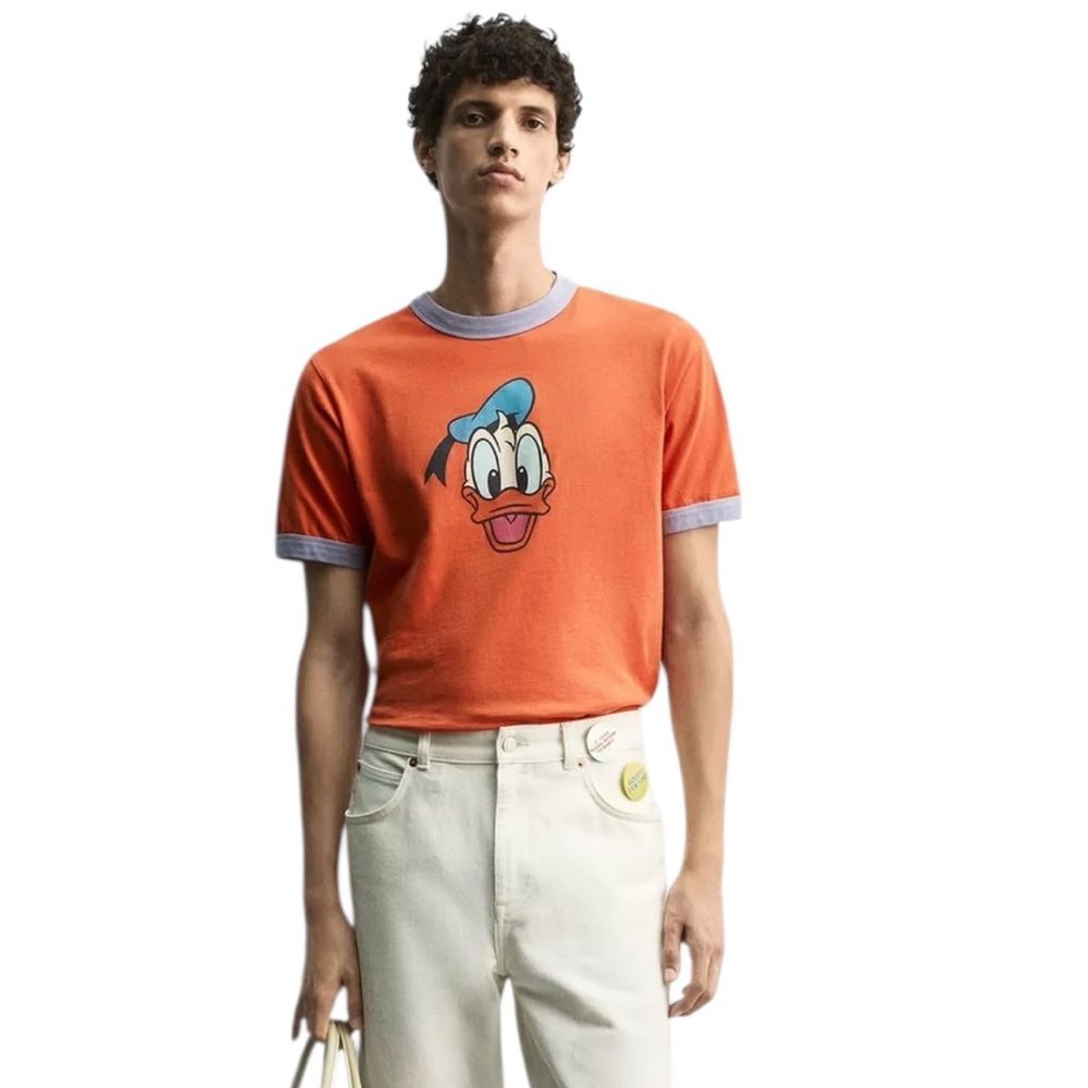 ZARA X HARRY LAMBERT Donald Duck Short Sleeve Tshirt - Picture 2 of 10